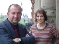 With Annette Doré, psychiatry publisher, Elsevier. EPA headquarters, Strasbourg, April 2008